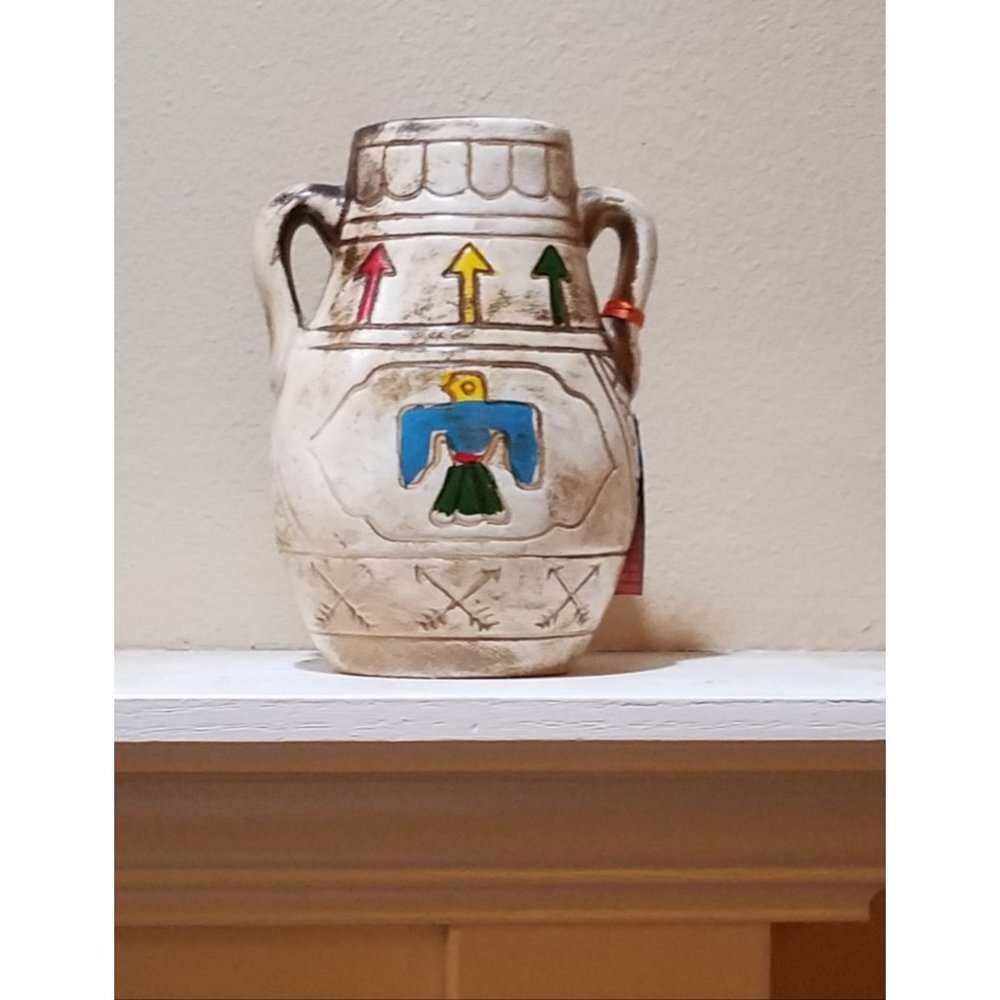 Colorful Mini Tribal Vase with Description Tag